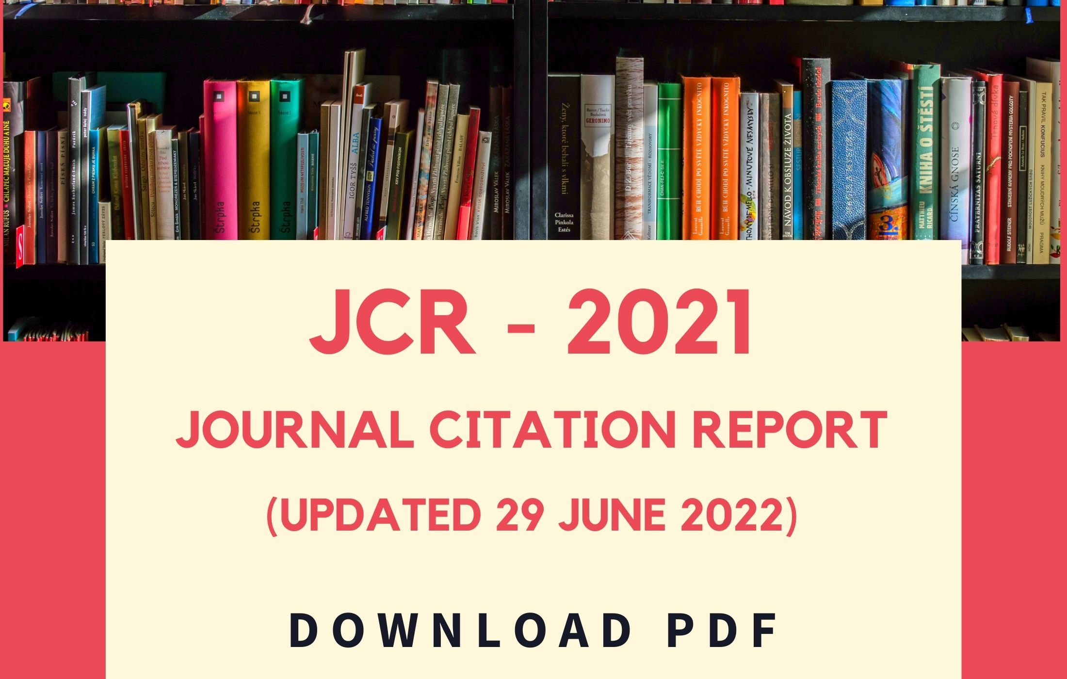 Updated 2022) Journal Impact Factor 2021 – JCR, Web Of Science (PDF) -  Journal Impact Factor
