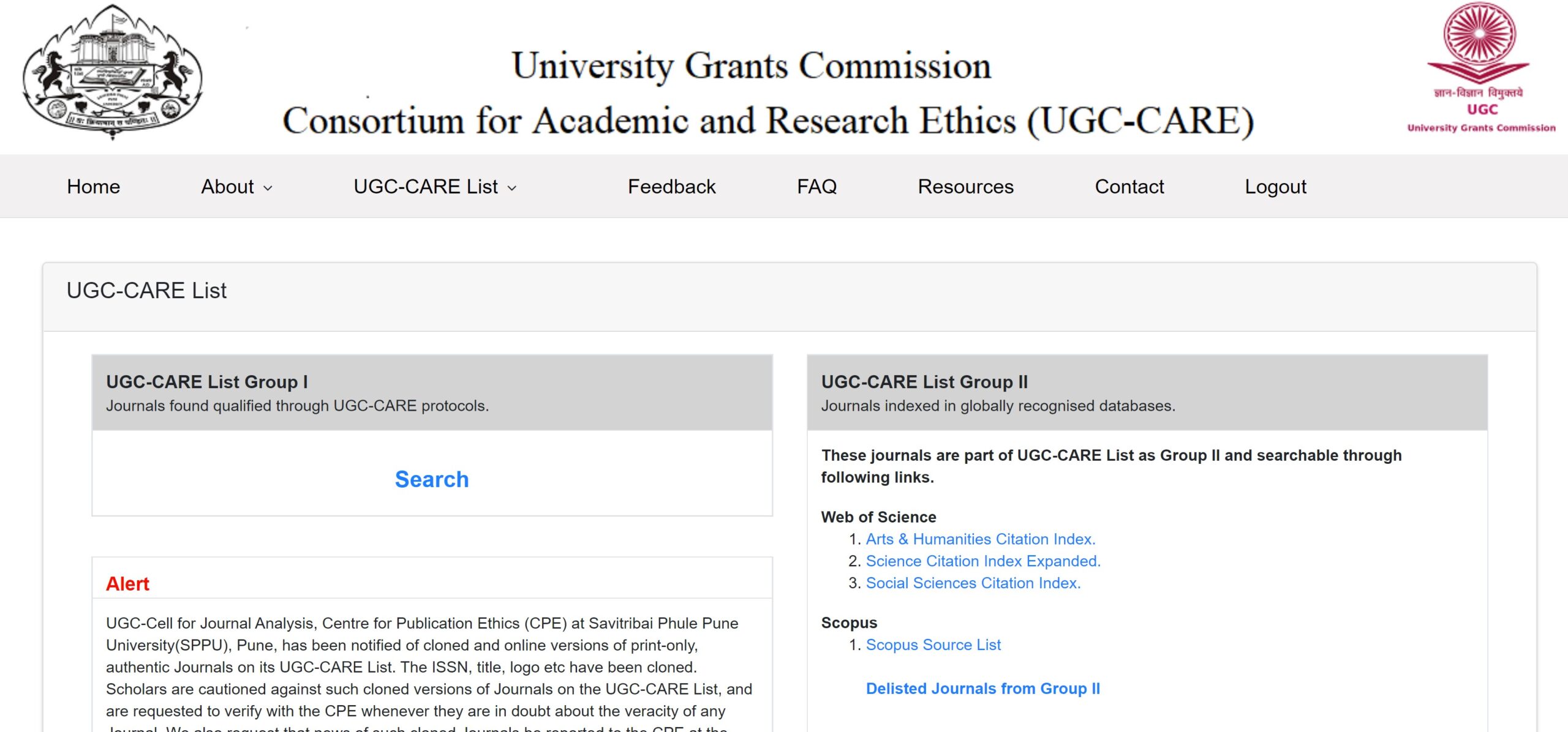 UGC Approved CARE List