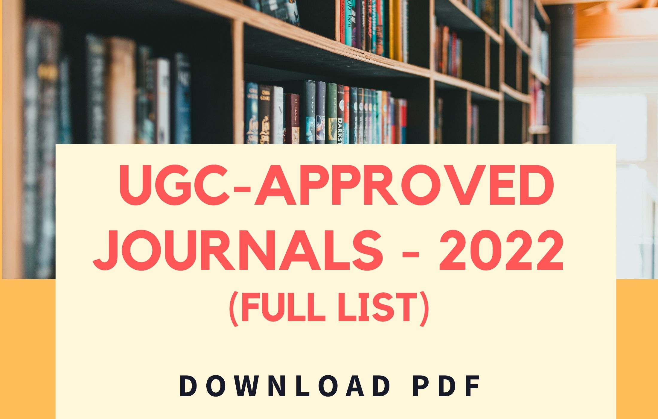 UGC Approved Journals 2022