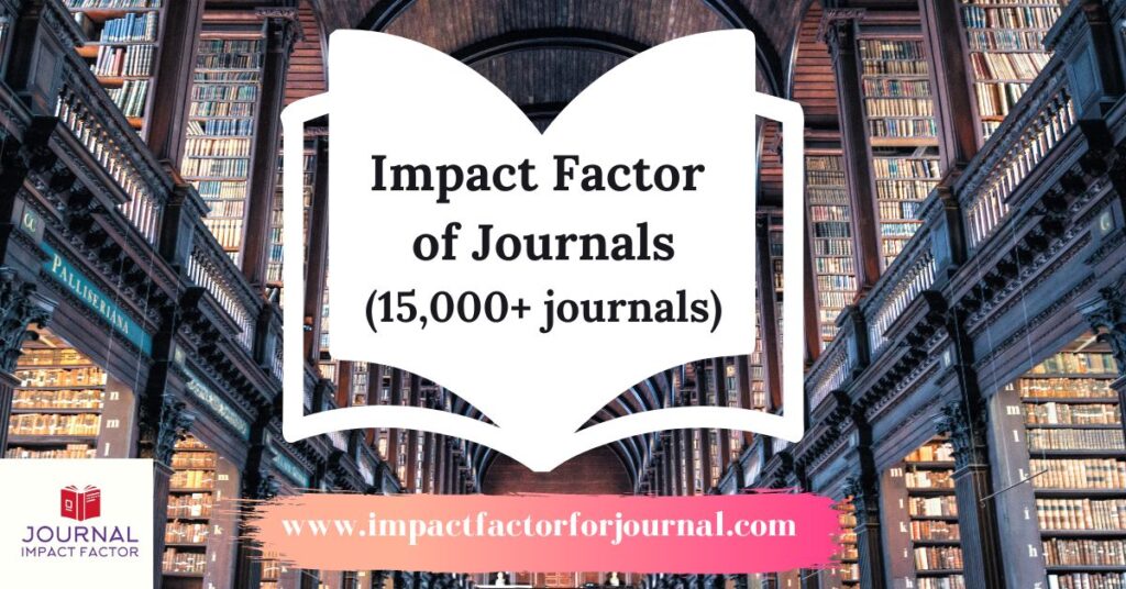 (Updated 2023) New JCR Impact Factor 2022 (PDF) Journal Impact Factor