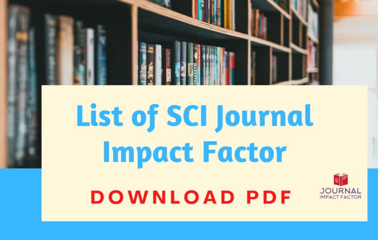 SCI Journal Impact Factor